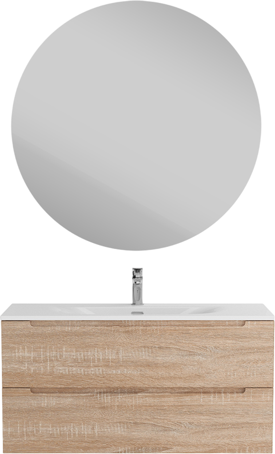 

Мебель для ванной комнаты BelBagno Etna 100 rovere bianco, раковина BB-8099-120-2