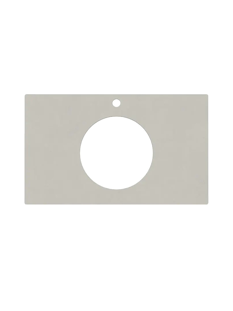 

Столешница в ванную под раковину KERAMA MARAZZI Plaza Modern Про Чементо 80 с круглым отверстием, натуральная светлая серая