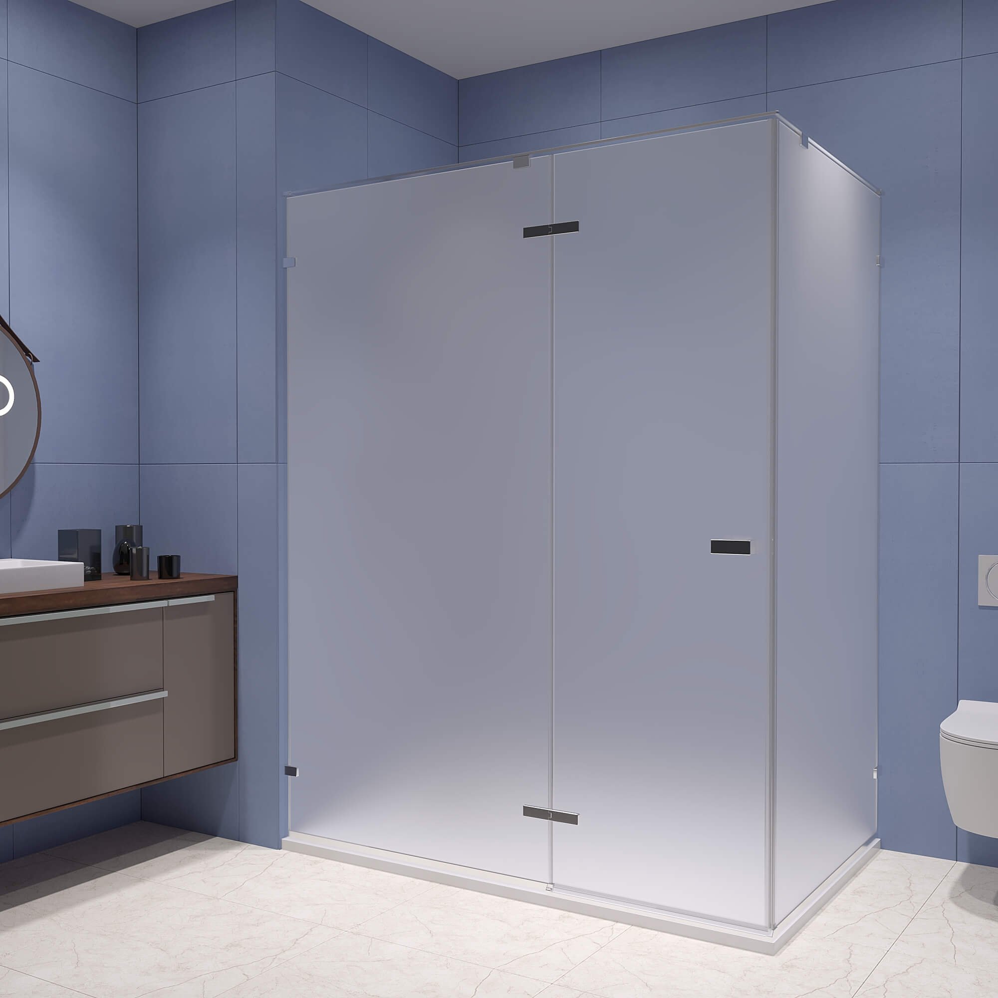 

Душевой уголок RGW Stilvoll SV-040 120х90 профиль хром, стекло матовое