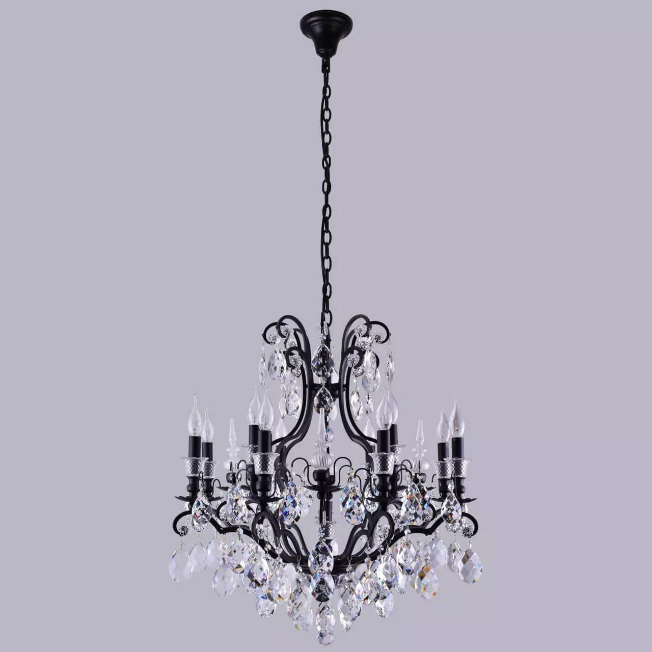 

Подвесная люстра Crystal Lux Magnifico SP13 Black/Transparent
