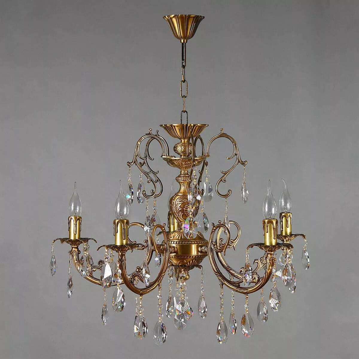 

Подвесная люстра Ambiente Alicante 8888/5 AB Tear drop
