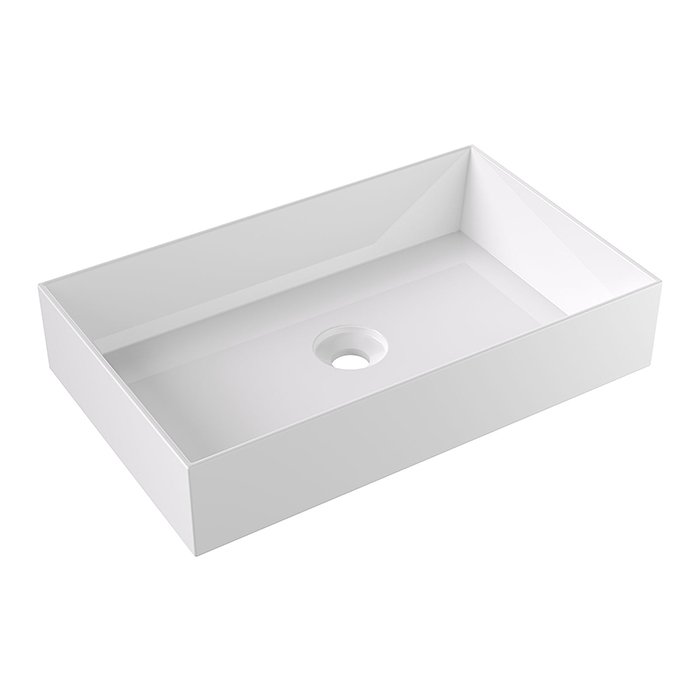 

Alice Раковина SPY Rectangular 60x38хВ12, накладная, без отверстия под смеситель, белый глянцевый