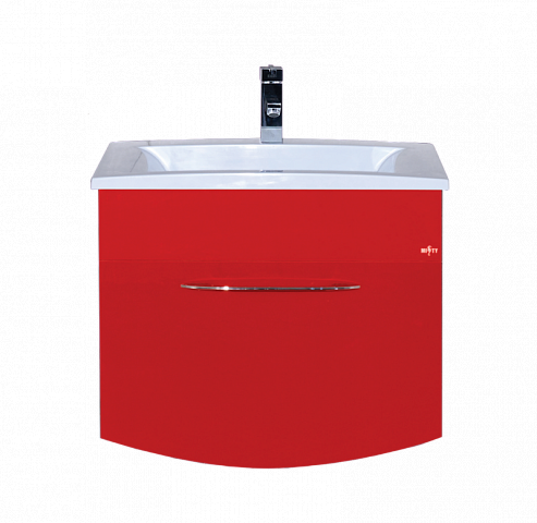 

Тумба под раковину Misty Корсика 70 красная глянцевая