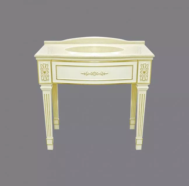 

Тумба под раковину Misty Tiffany 100 бежевая, сусальное золото