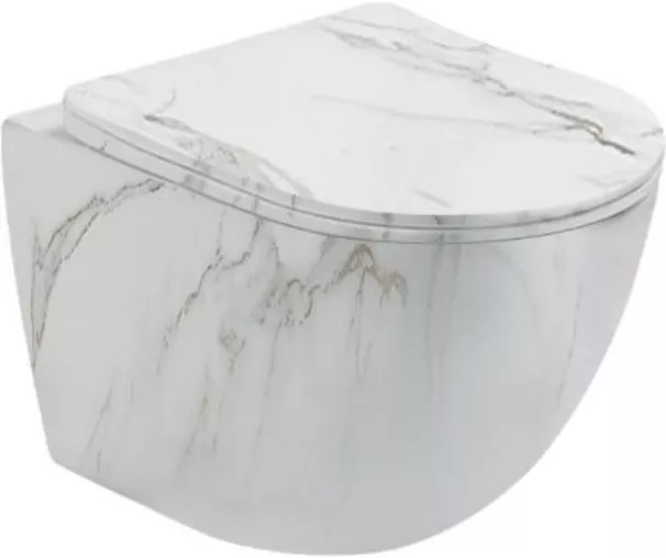 

Унитаз подвесной SantiLine SL-5005MRB с микролифтом, под мрамор