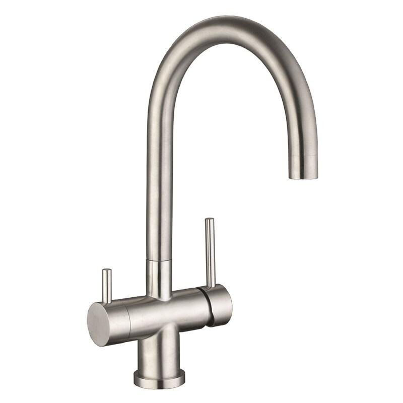 Смеситель для кухни TOPZERO Tpz 302 INOX (TPZ 302 INOX) сталь нержавеющая