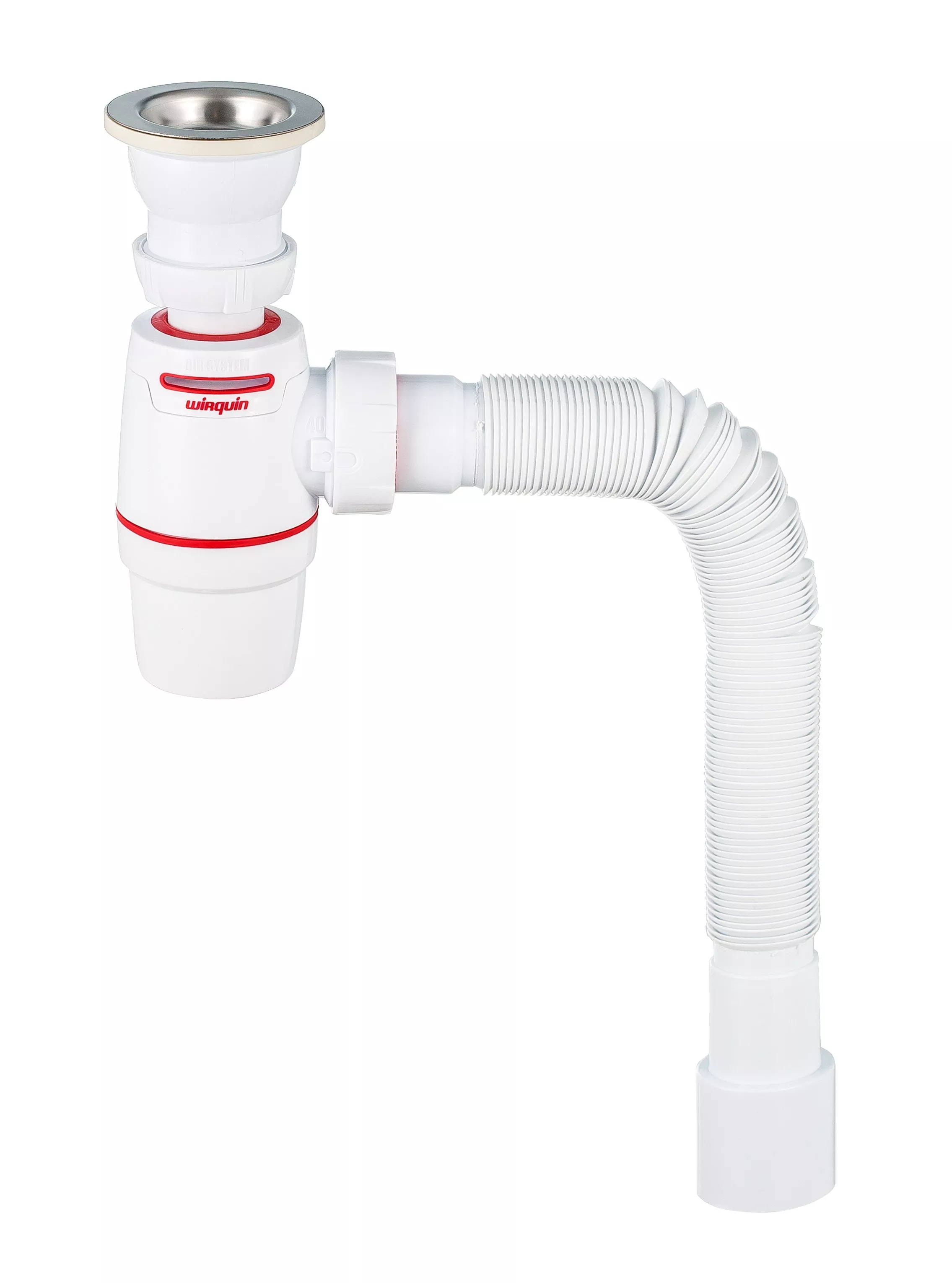 

Сифон Wirquin Wirquin neo air с выпуском 1½ х 40 мм и гофротрубой L800 мм, 40 х 40/50 мм (30987083)