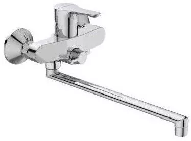 

BA417AA WAVE Настенный смеситель для ванны/душа с поворотным изливом 375 мм