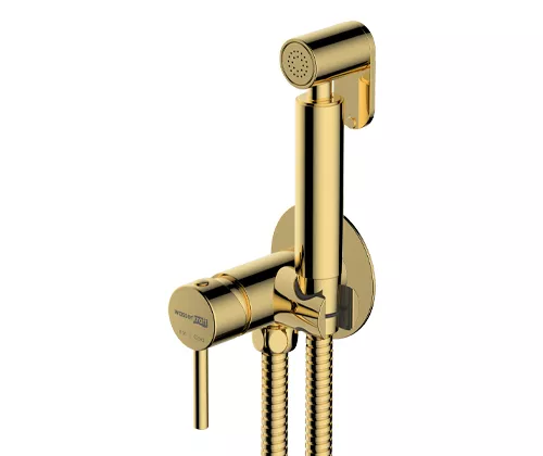 

Гигиенический душ Wasserkraft Sauer A70738 со смесителем, С ВНУТРЕННЕЙ ЧАСТЬЮ, глянцевое золото PVD