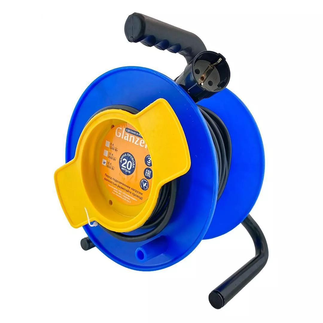 

Удлинитель силовой на катушке Glanzen ПВС 3х1,5 EC-20-003