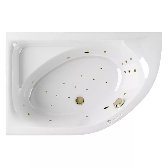 

Ванна акриловая Excellent Aquarella Ultra 170x110 L с гидромассажем белый - бронза