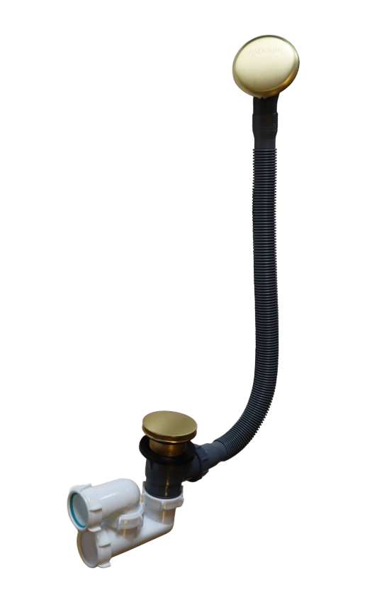 Слив-перелив для ванны Radomir 2-19-8-0-9-000 50 мм клик-клак матовое золото с сифоном 4677₽