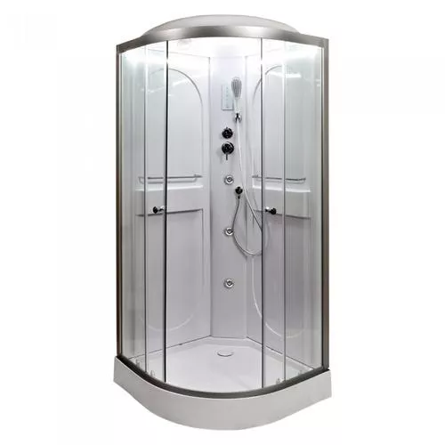 

Душевая кабина Deto L 100х100 с гидромассажем, хром (L601LED+GM)