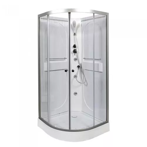 

Душевая кабина Deto L 100х100 с гидромассажем, хром (L601NLED+GM)