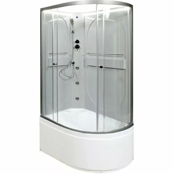 

Душевая кабина Deto L 120х80 с гидромассажем, хром (L620LNLED+GM)