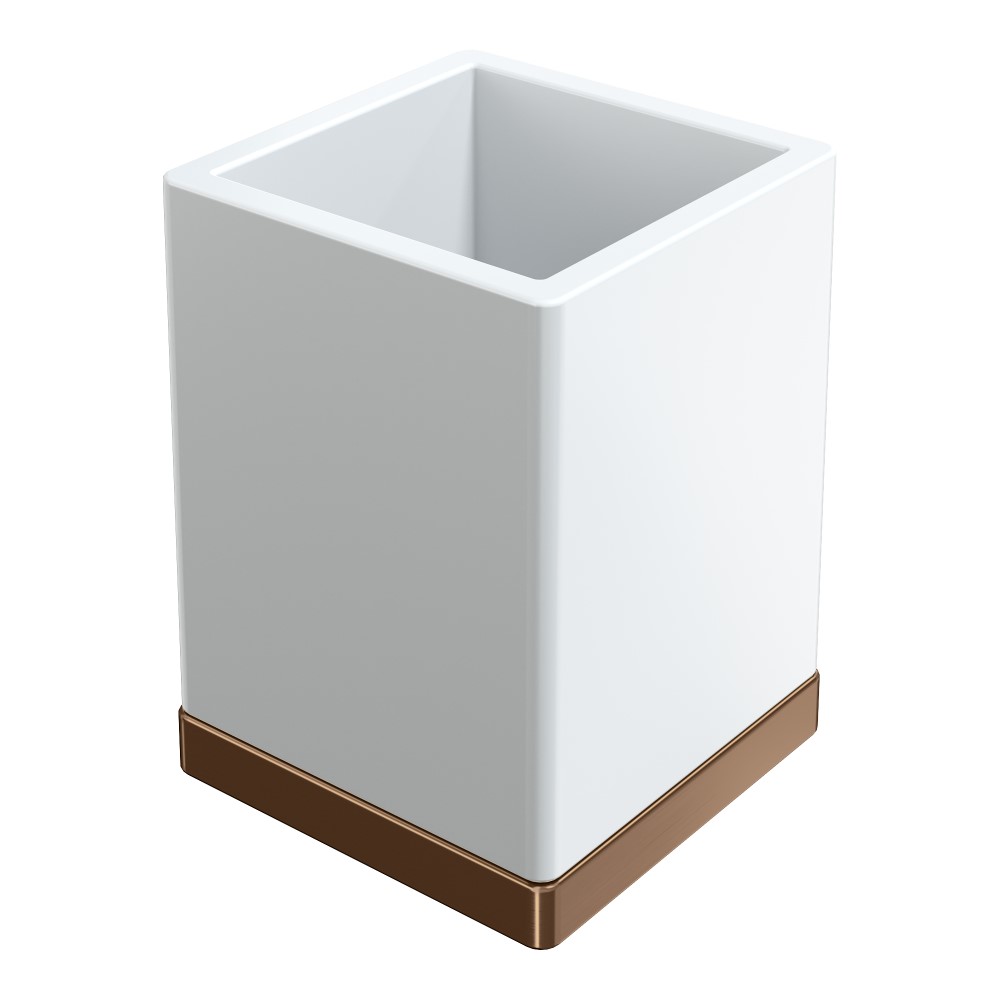 Стакан настольный Qubic Brushed Bronze