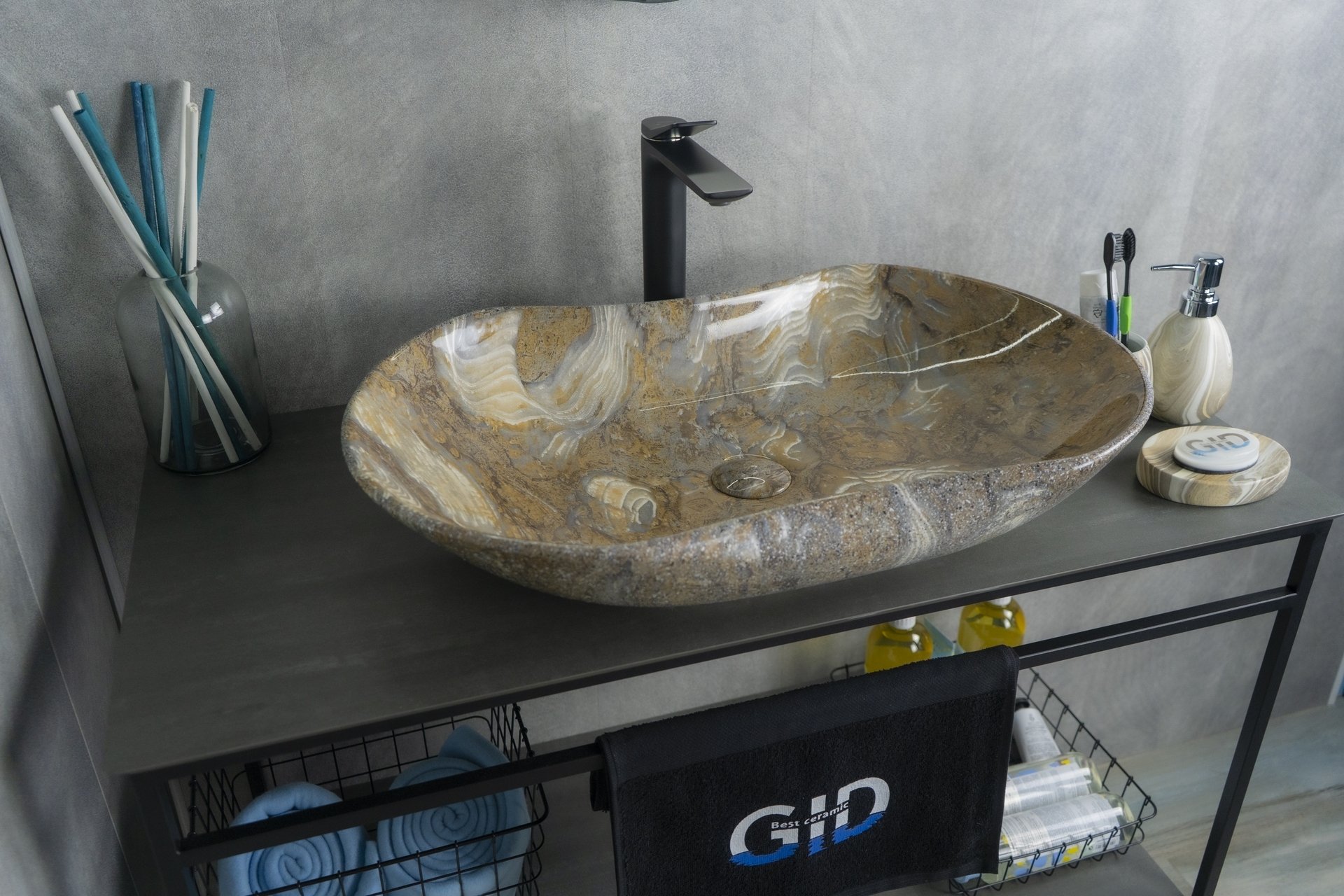 

Накладная раковина Gid 66.5 Mnc503 под камень