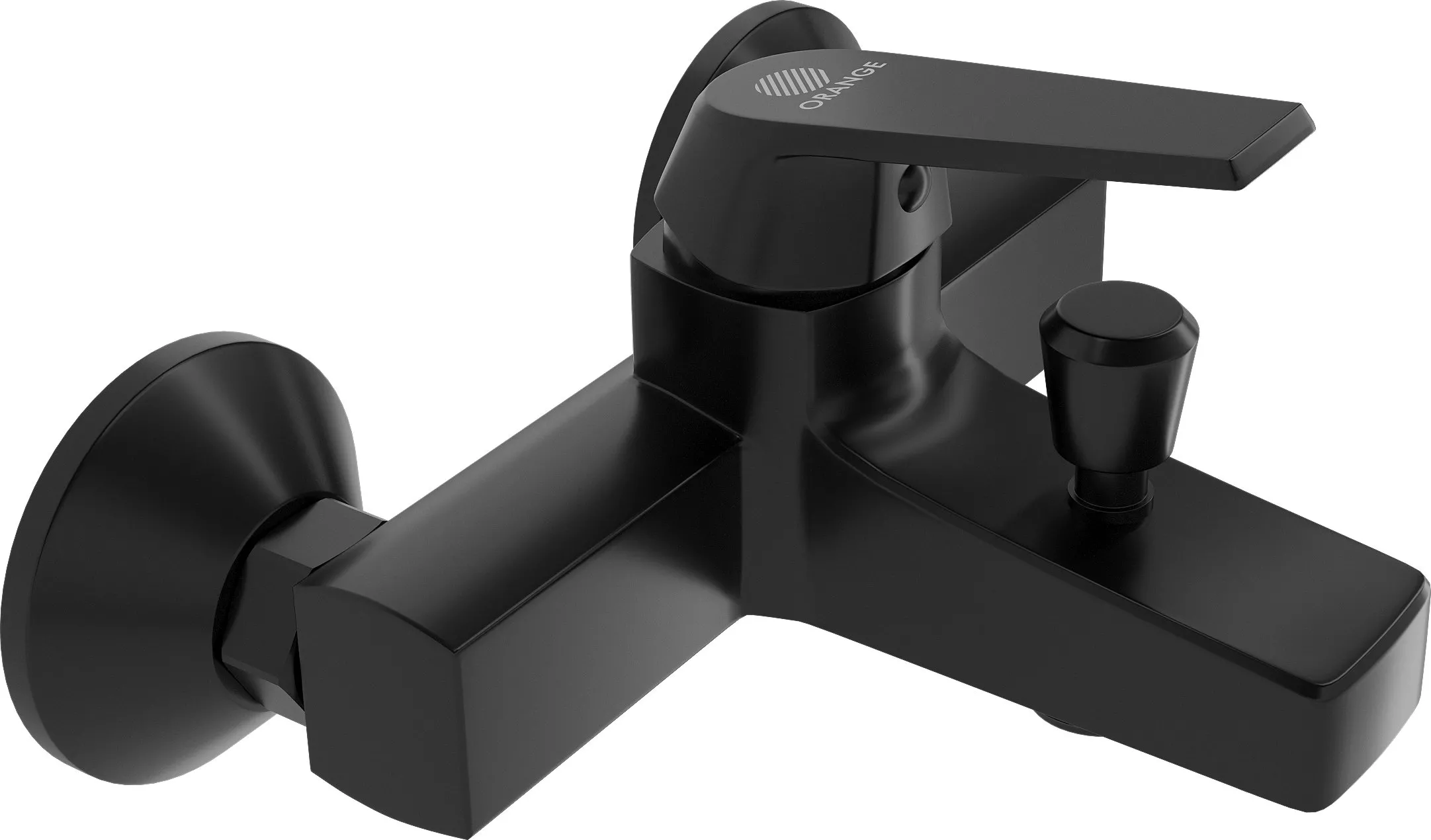 Смеситель для ванны с душем DIWO Смоленск SM-03b черный, однорычажный, настенный, российский