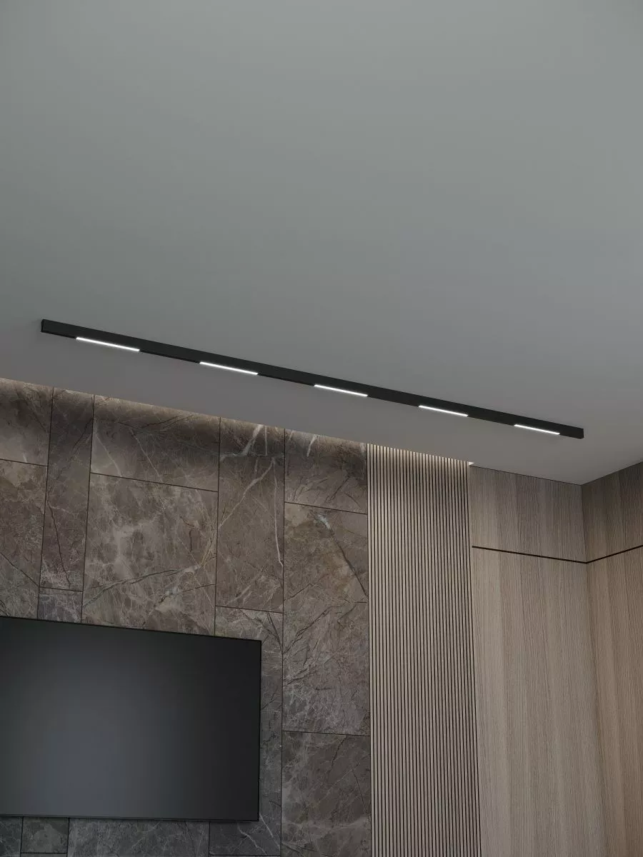 

Трековая система со светильниками №1 трехфазная накладная Eldeko (48В, форма - прямая, 3м, 3000K) черная Hesby Lighting HSBL_kompl_E001_NI3B3K