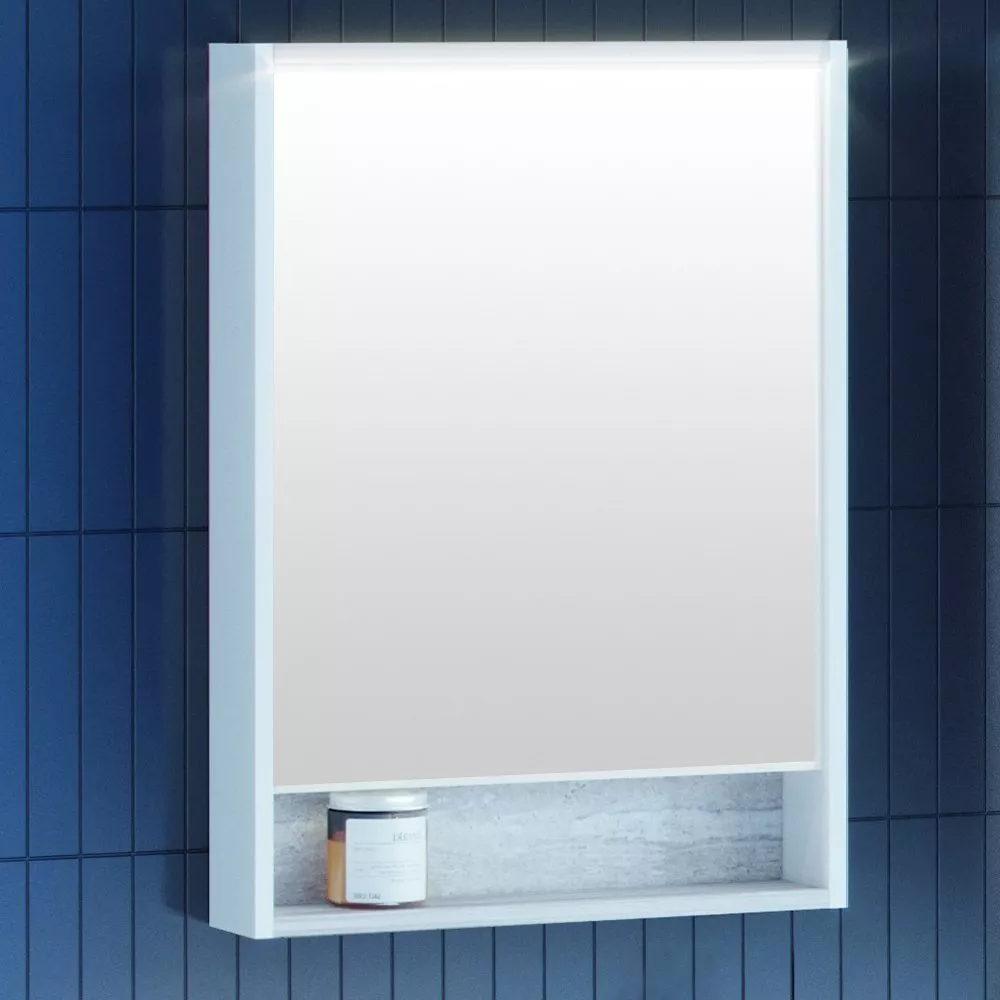 Зеркало-шкаф AQUATON Капри 60 R, с подсветкой, бетон пайн от Santehnika-room