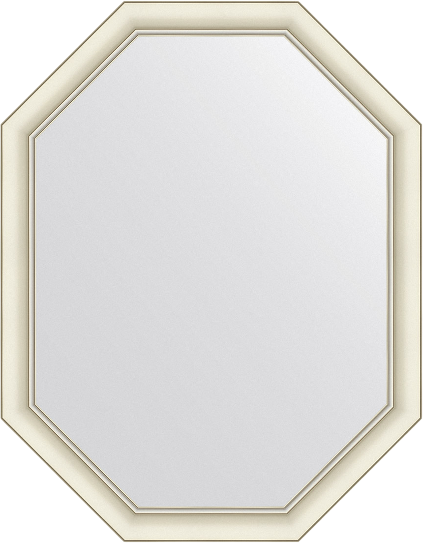 

Зеркало Evoform Octagon BY 7436 71х91 белый с серебром, в багетной раме