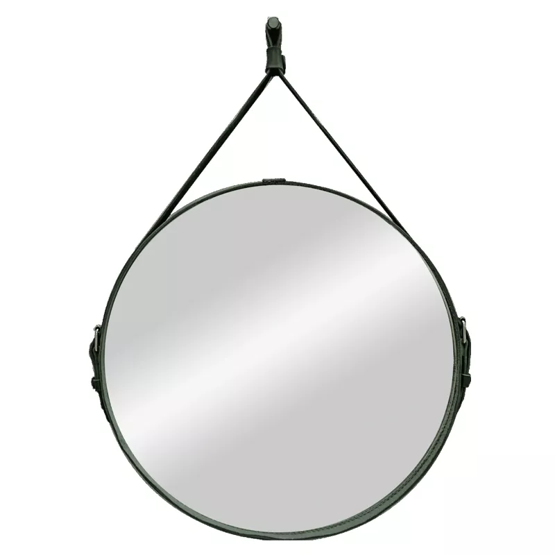 

Зеркало Azario Капитан 61х61 с подсветкой, черная кожа (LED-00002476)