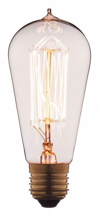 Лампа накаливания E27 60W прозрачная 6460-SC - фото 1