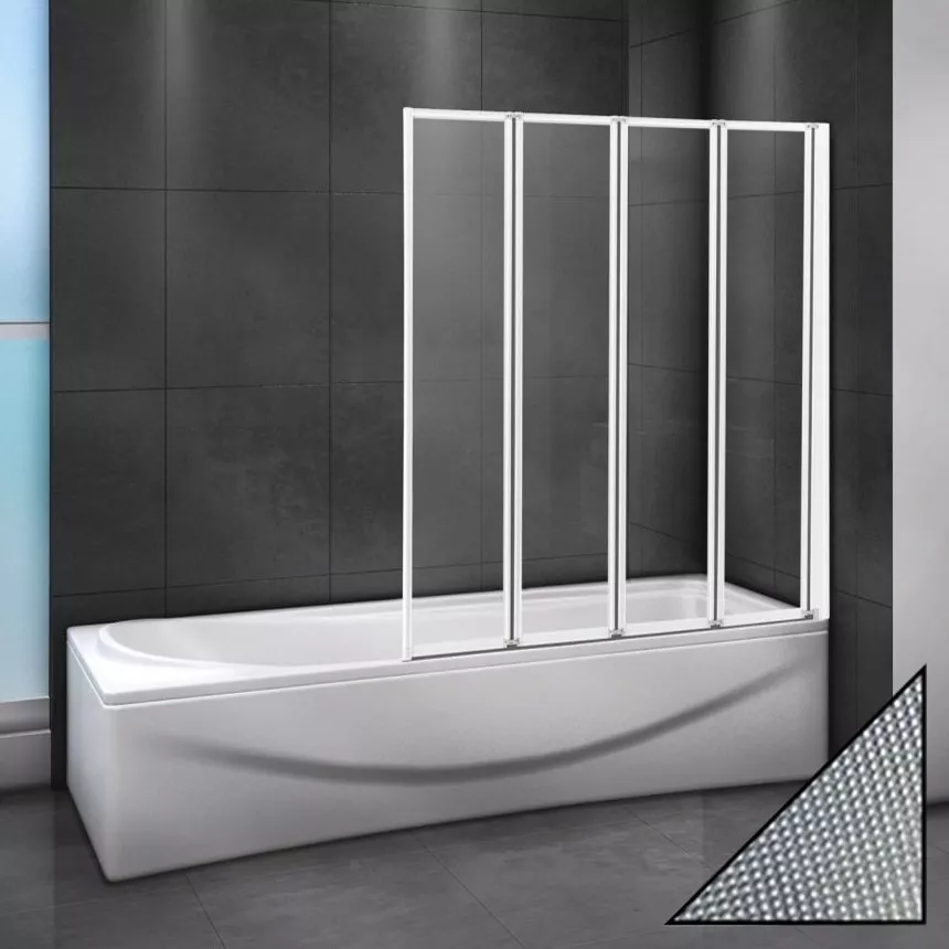 Шторка на ванну Cezares Relax V-4-80/140-P-Bi-R стекло punto, цвет белый RELAX-V-4-80/140-P-Bi-R - фото 1