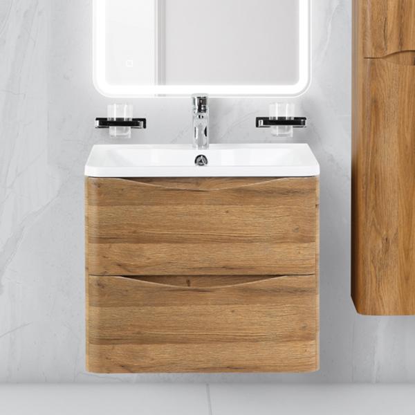 

Тумба с раковиной BelBagno Acqua 70 подвесная, rovere rustico