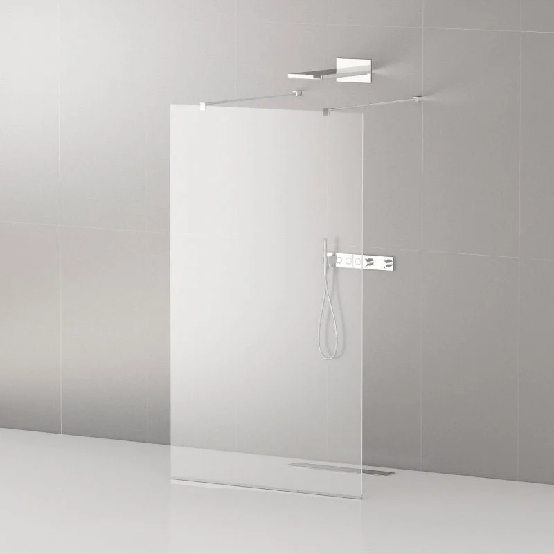 

Душевая перегородка Cezares Liberta 80 хром стекло прозрачное