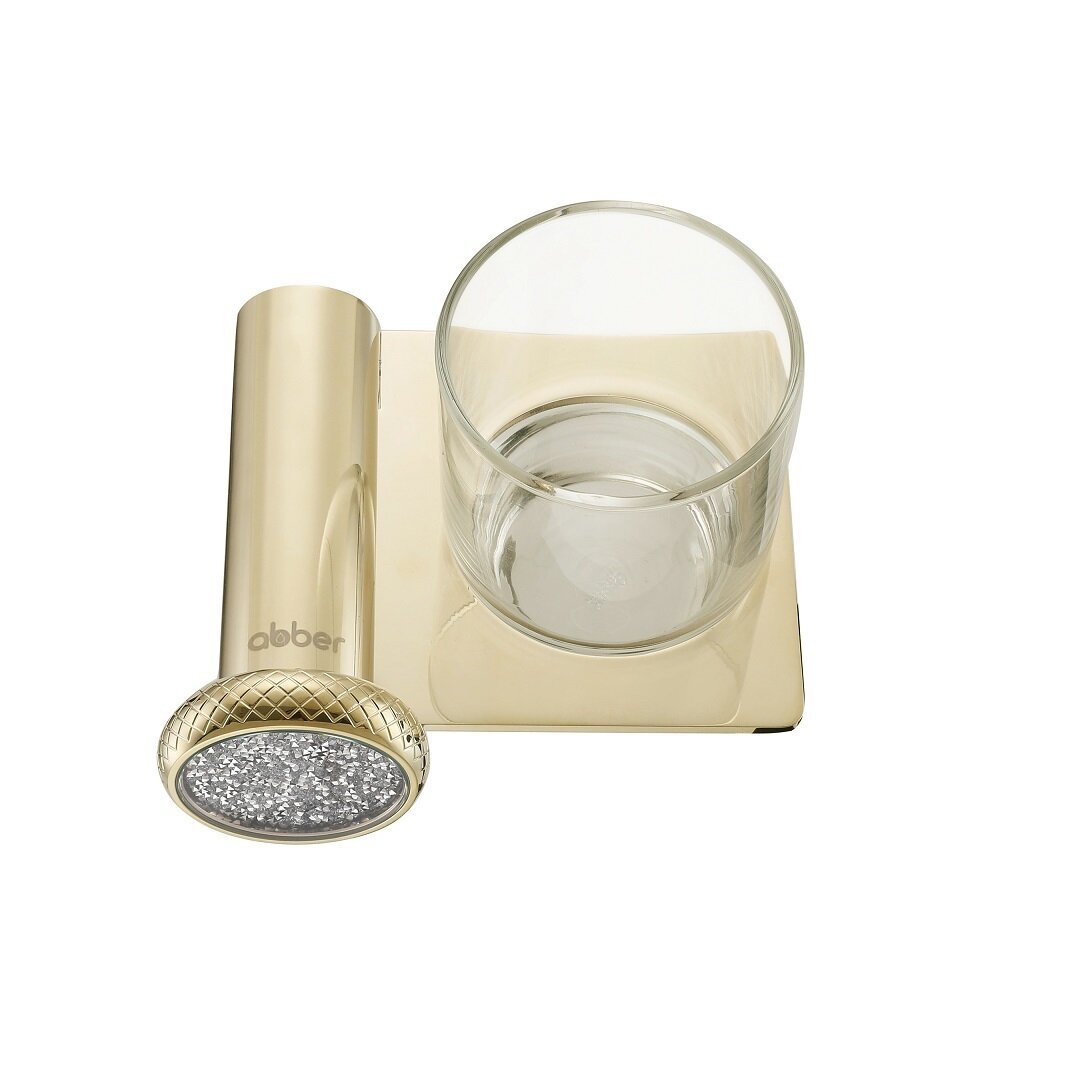 Стакан для зубных щеток с держателем ABBER Glanz AA1H60SG, сияющее золото