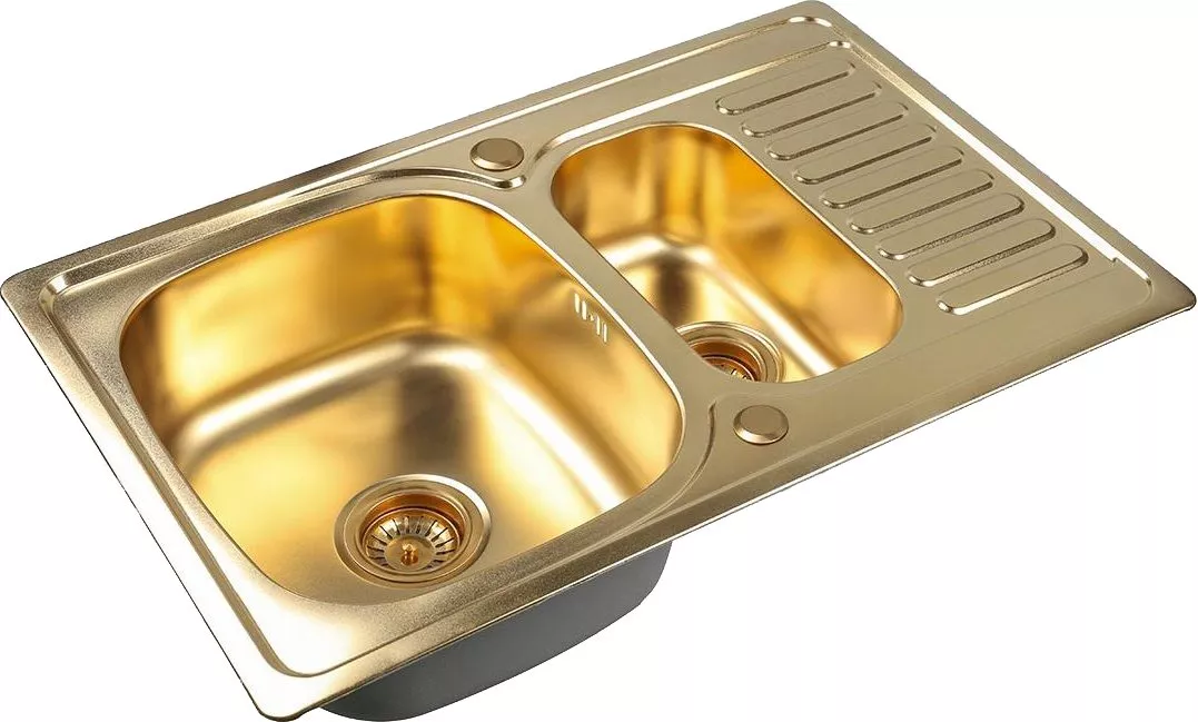 

Мойка кухонная Zorg Inox Pvd SZR-78-2-50 bronze