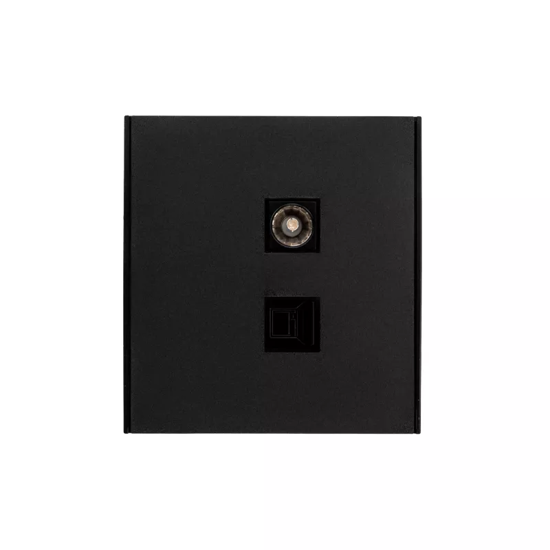 Розетка STRONG компьютерная RJ45 кат6 + TV с/у антрацит KRANZ KR-78-0722-5