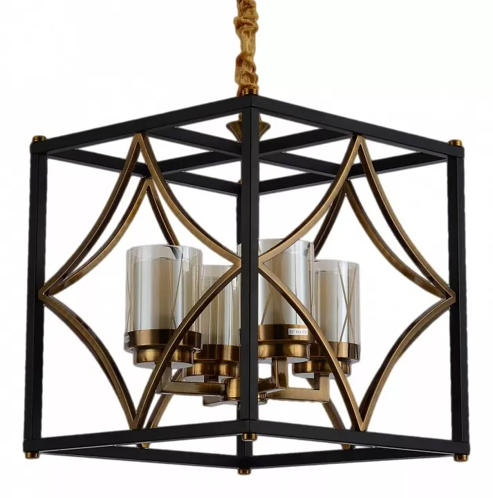 

Подвесная люстра LUMINA DECO Quadrato LDP 1223-4 BK+MD