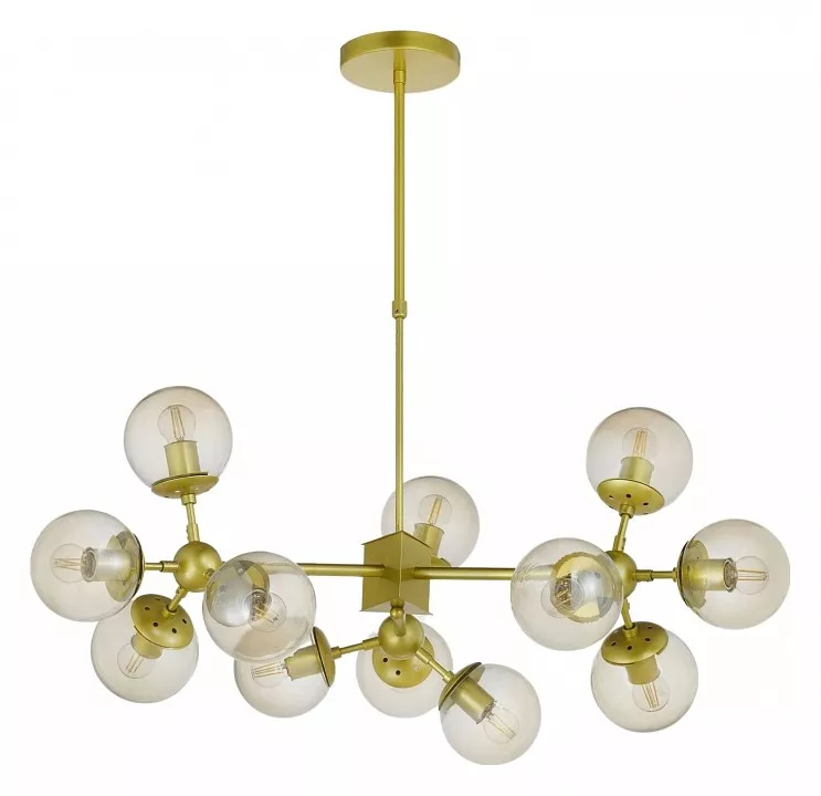 

Люстра на штанге LUMINA DECO LDP 160-12 GD
