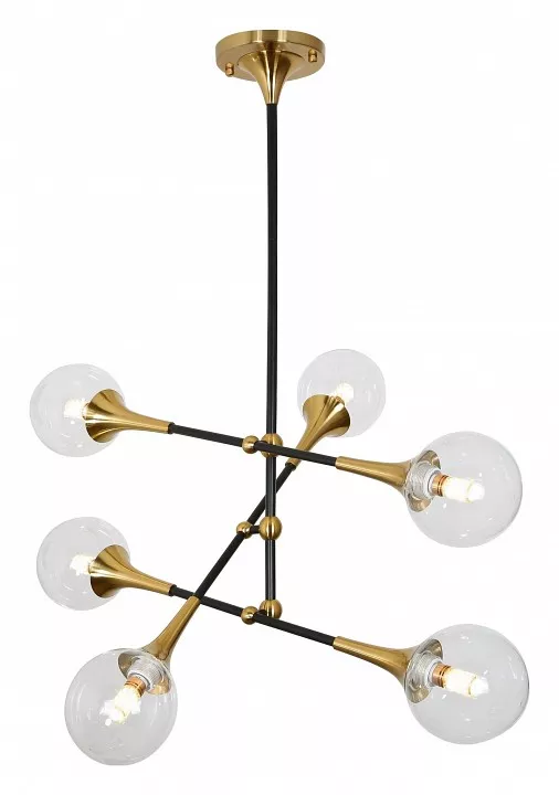 

Люстра на штанге LUMINA DECO Vivaldo LDP 6027-6 BK+MD