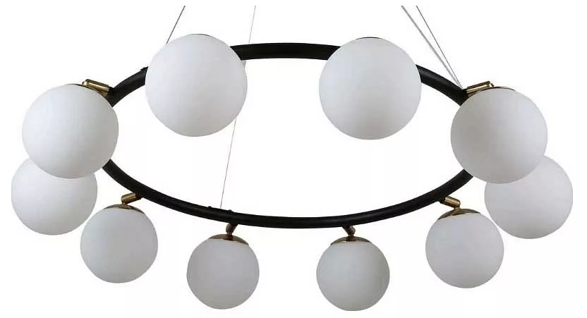 

Подвесная люстра LUMINA DECO Modica LDP 6032-10 BK+MD