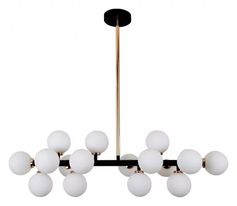 

Люстра на штанге LUMINA DECO Marsiada LDP 6033-16 BK+GD