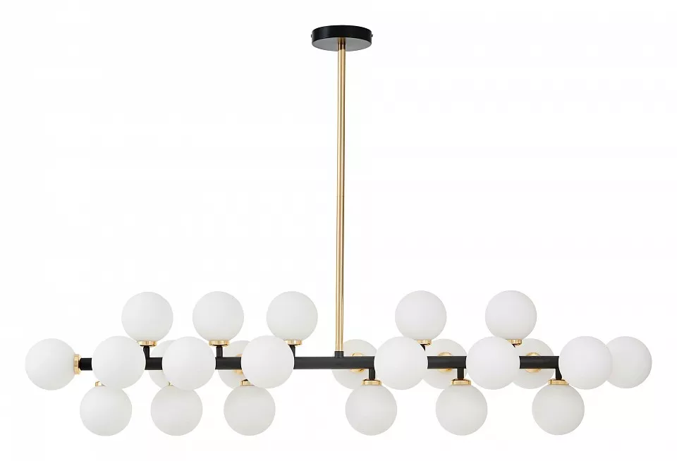 

Люстра на штанге LUMINA DECO Marsiada LDP 6033-24 BK+GD