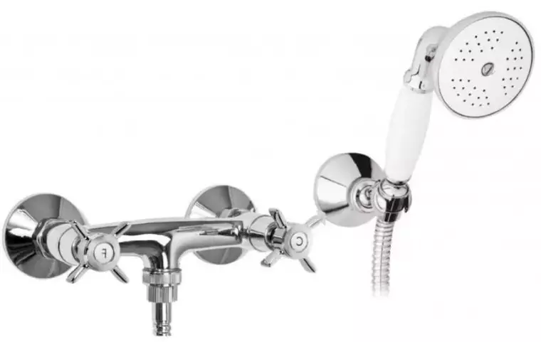 

Смеситель для душа Cezares Lord хром с белой ручкой