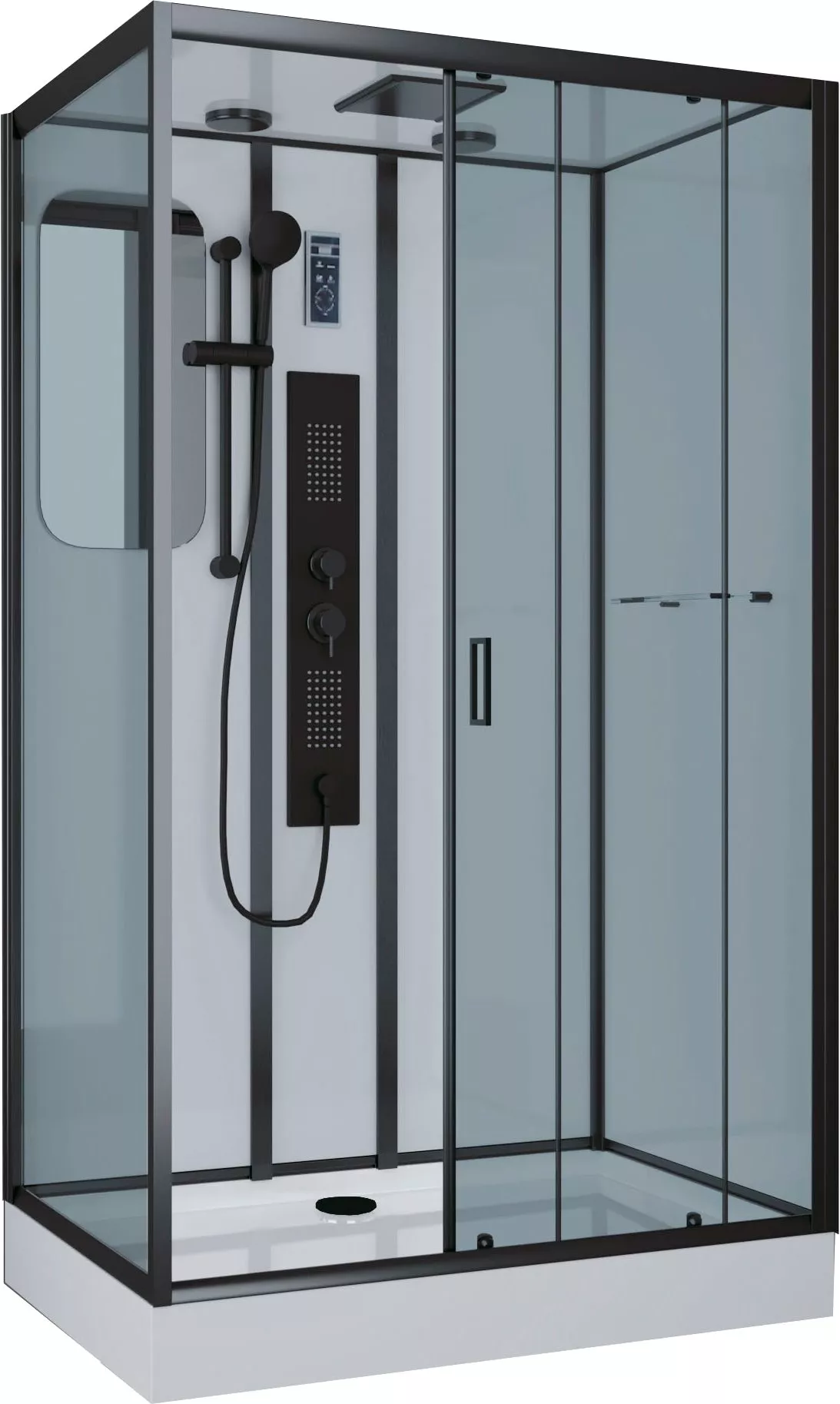 

Душевая кабина Niagara Premium NG-6912-01GQL BLACK 120х80х210 левая, черная, с низким поддоном