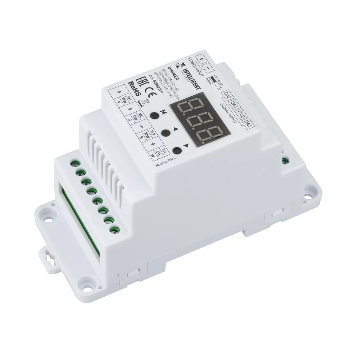 Диммер Arlight SMART-DALI-104-62-ADDR-RGBW-DT6/DT8-PD-DIN White (12-48V, 4x5А) (IARL, IP20 Пластик) 028422(1)