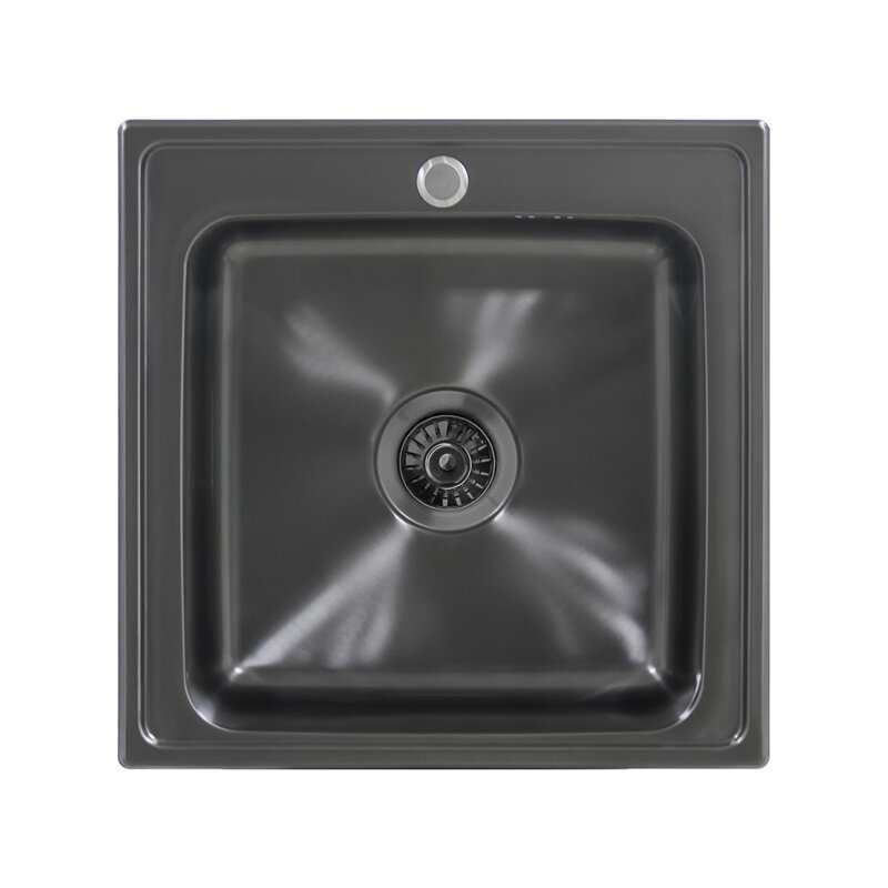 Мойка Seaman Eco Wien SWT-5050-GL (Gun Light, PVD, micro-satin, *10), стандартная комплектация - Светлая оружейная сталь сатин