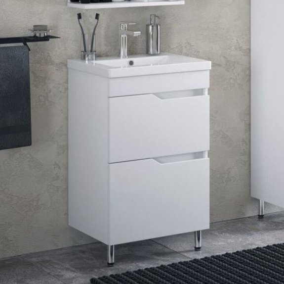 

Тумба с раковиной Corozo Теона Z2 50 белая