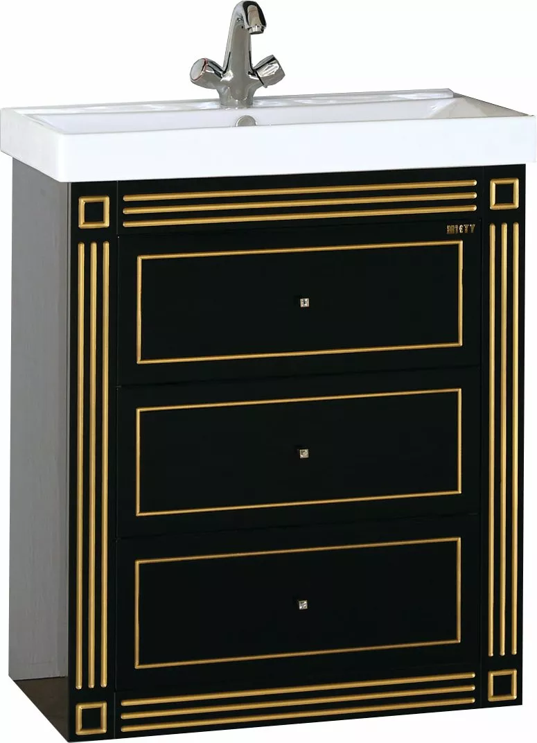 

Тумба с раковиной Misty Venezia 75 черная патина, Черный