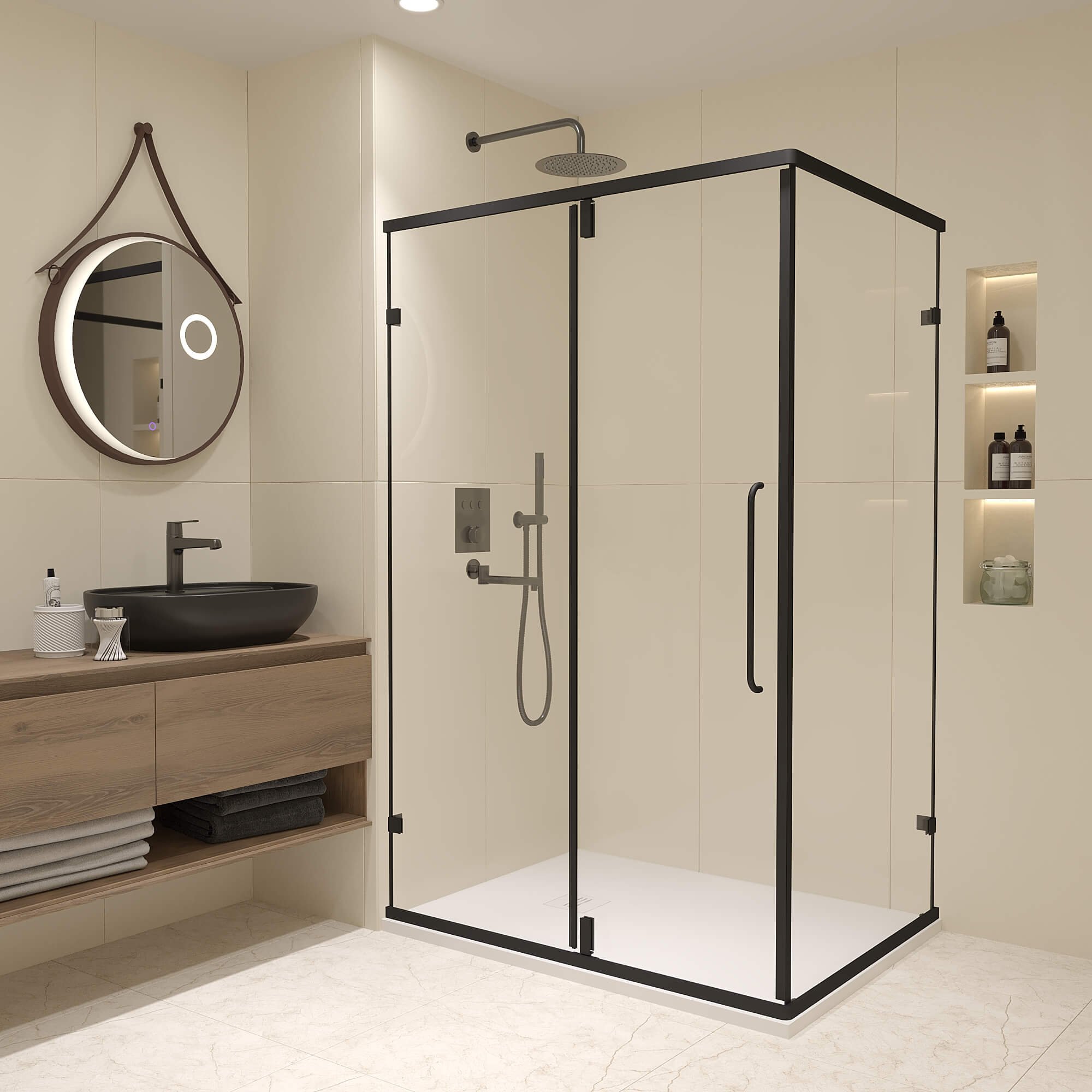 

Душевой уголок RGW Classic CL-046-B 120х80x185, профиль матовый черный, стекло прозрачное