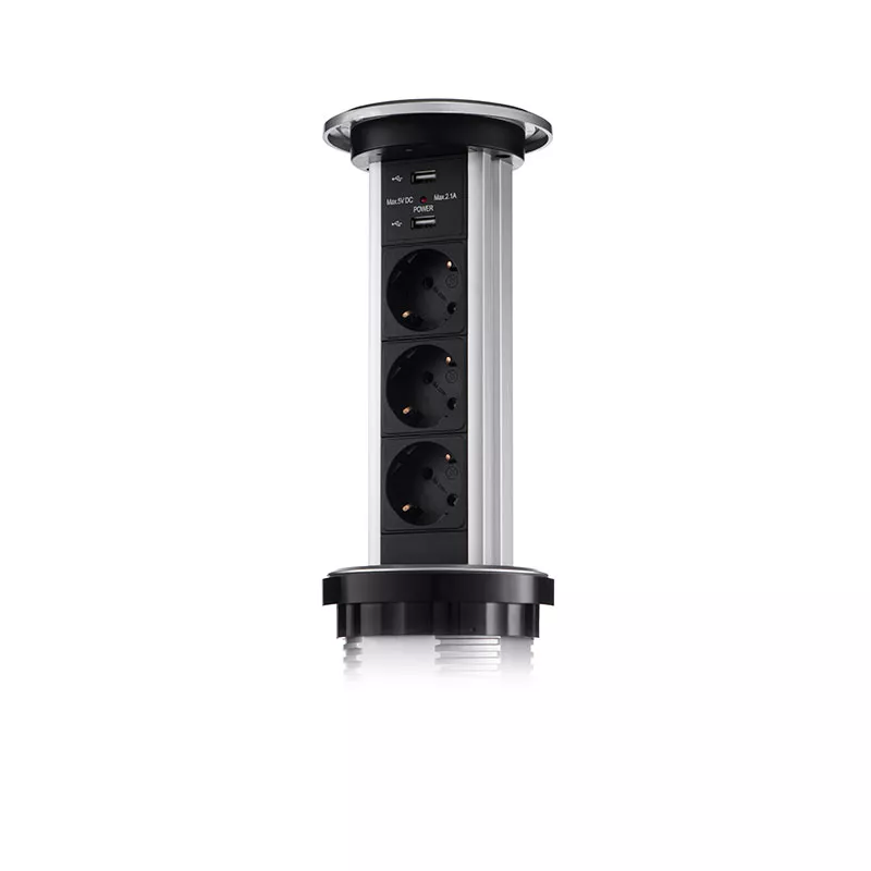 

Сенсорный блок розеток LK (3 секции и 2 USB) Mebax 00-00001183