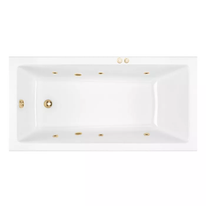 

Ванна акриловая Excellent Wave Soft 160x70 с гидромассажем белый - золото