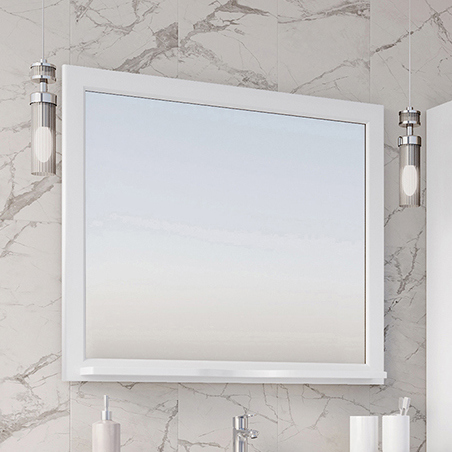 Зеркало ASB-Woodline Федерика 100 белое