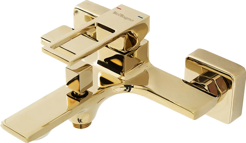 

Смеситель для ванны с душем BelBagno Luce золото (LUC-VAS-ORO)